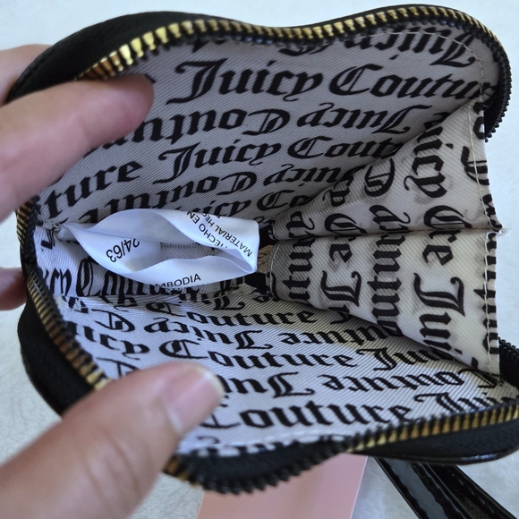 Juicy🍊 Couture "Simply Perfect" Black Heart🖤 Zip Around Coin Purse - NWT - Picture 11 of 16
